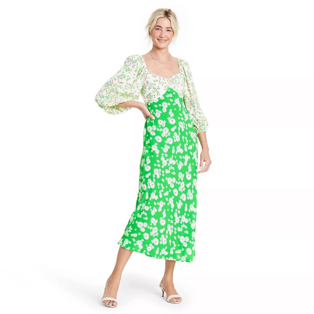 Rixo x Target Daisy long sleeve swing dress